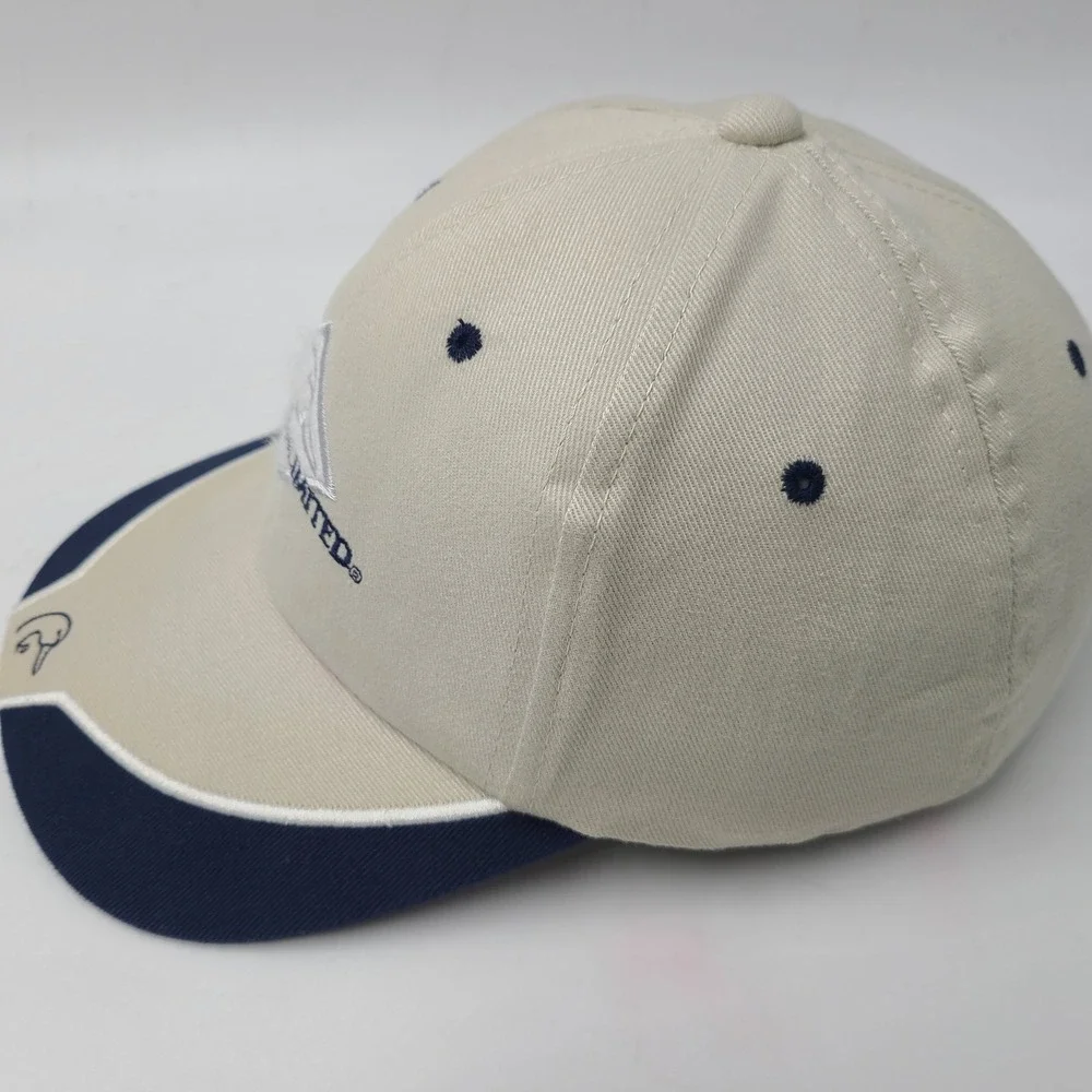 Ducks Unlimited Hat Strapback (Fits Small) Beige Blue Outdoors Hunt Casual‎ Men